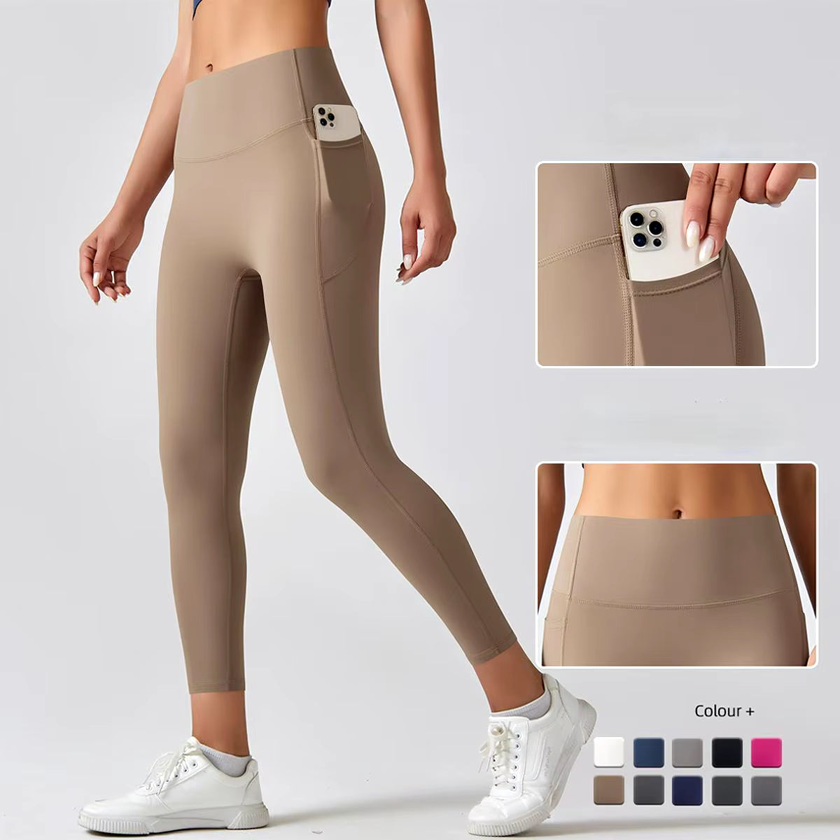 Women Leggings with Pockets Yoga Pants Gym Leggings Sport Women Fitness High Waist Female Legging Tummy Control Running Training